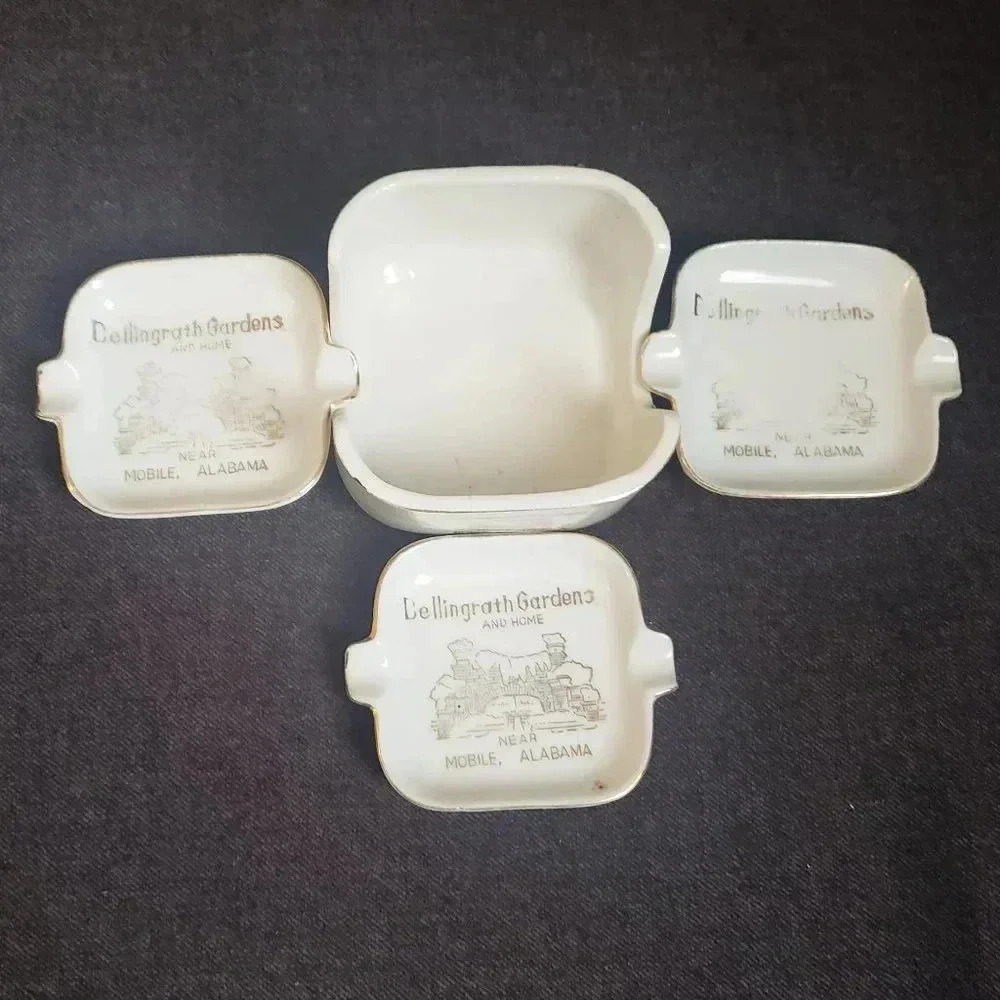 Bellingrath Gardens‎ Mobile Alabama Cigarette Ashtray Set